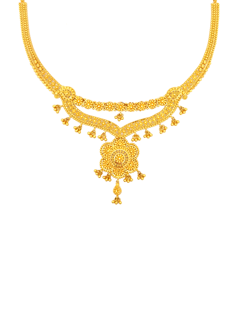 22 Kt Yellow Gold Set With Earrings