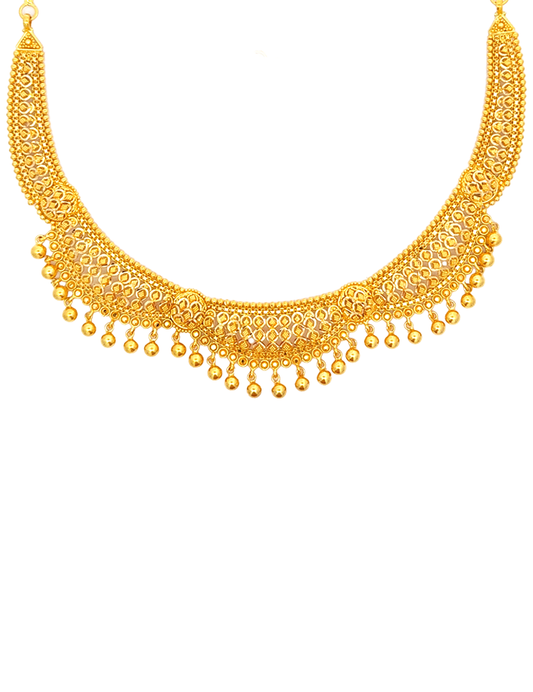 22 Kt Yellow Gold Set With Earrings