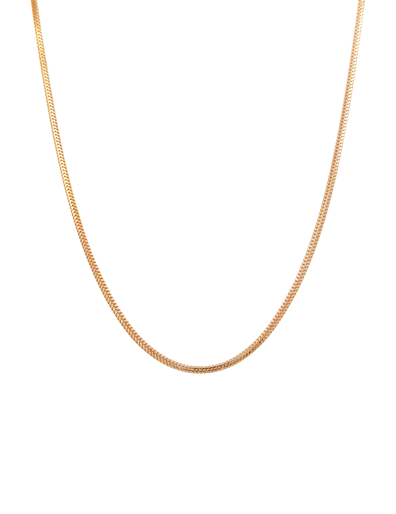 Rhodium Kissed Gold Chain - 22 Karat