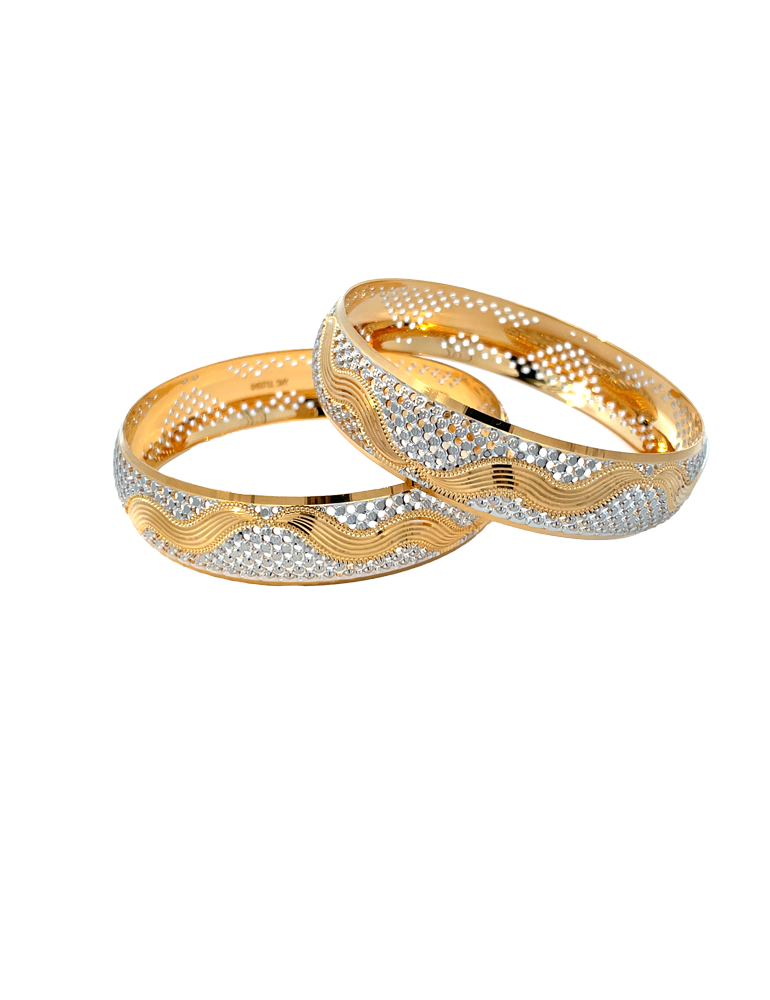 22 Kt Gold Bangles - Set of 2