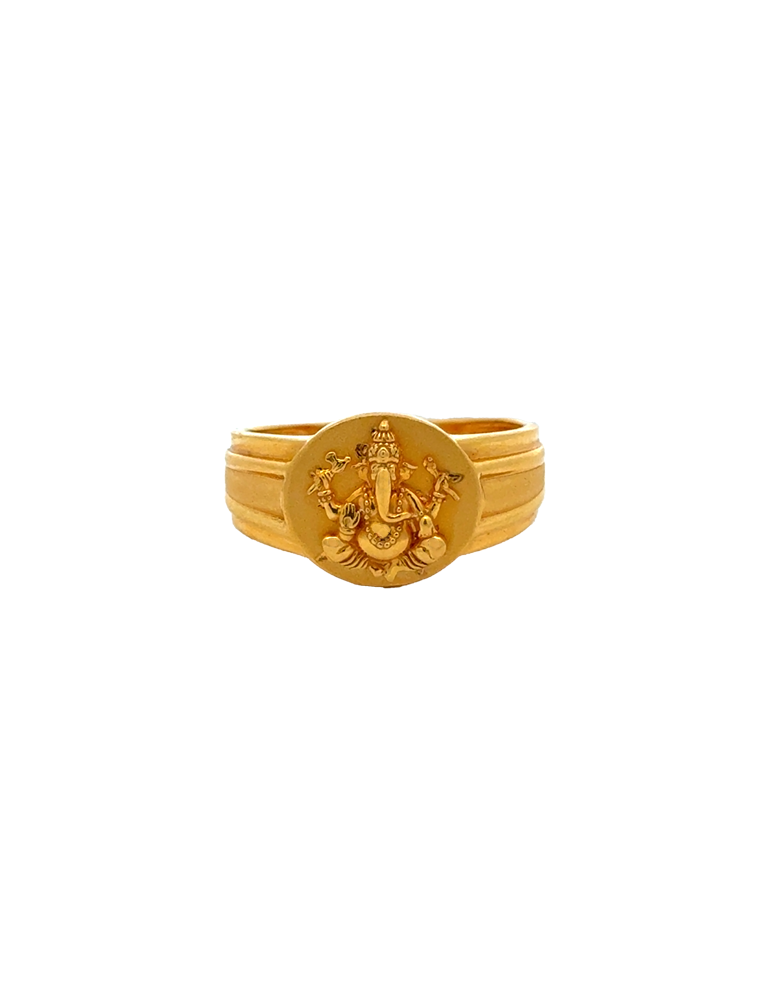 Lord Ganesh Ring - 22 Karat