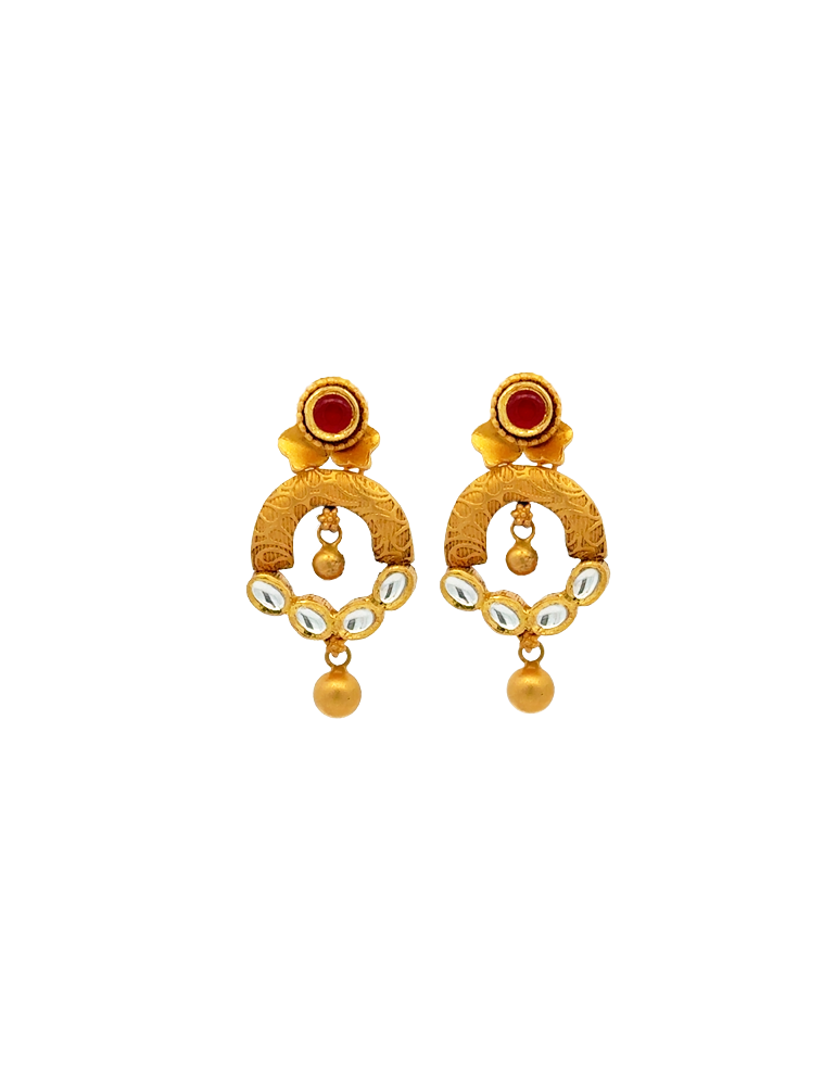 Gold Earrings - 22 Karat