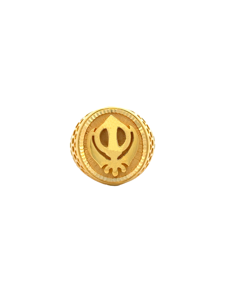 22K Yellow Gold Khanda Ring