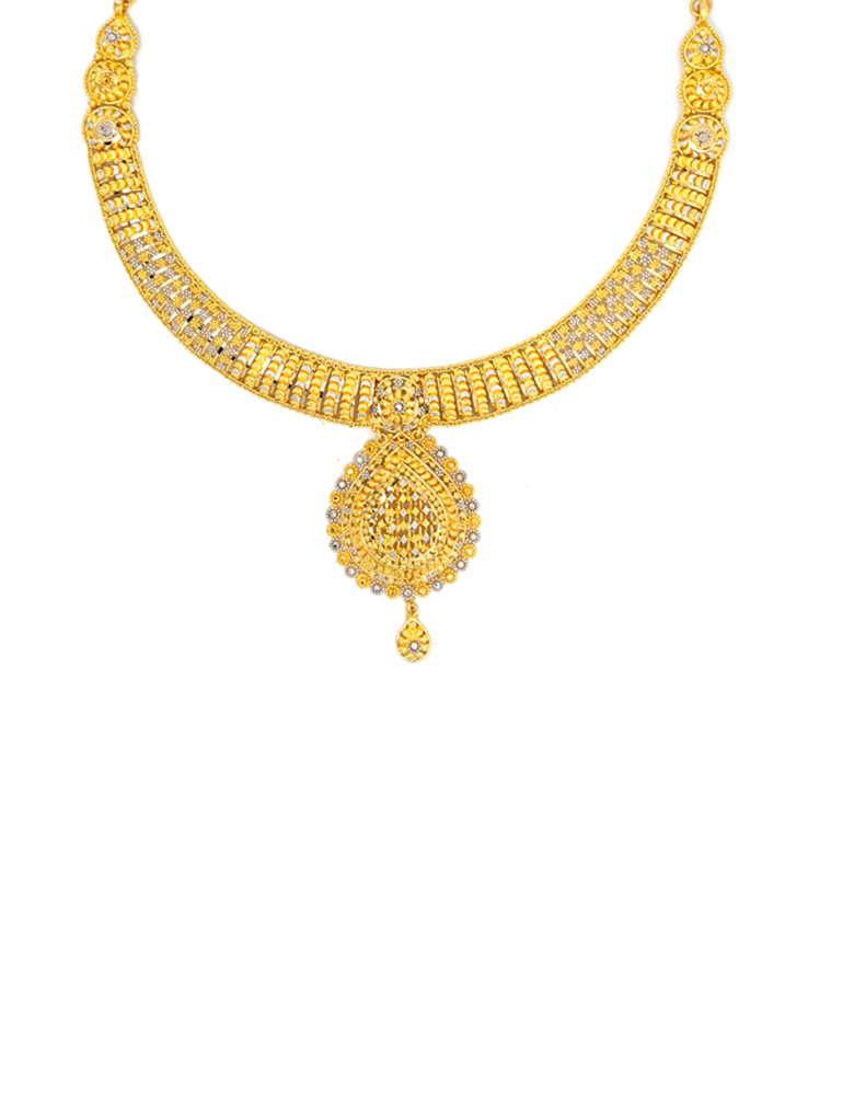 Gold Necklace Set with Earrings 22 Karat