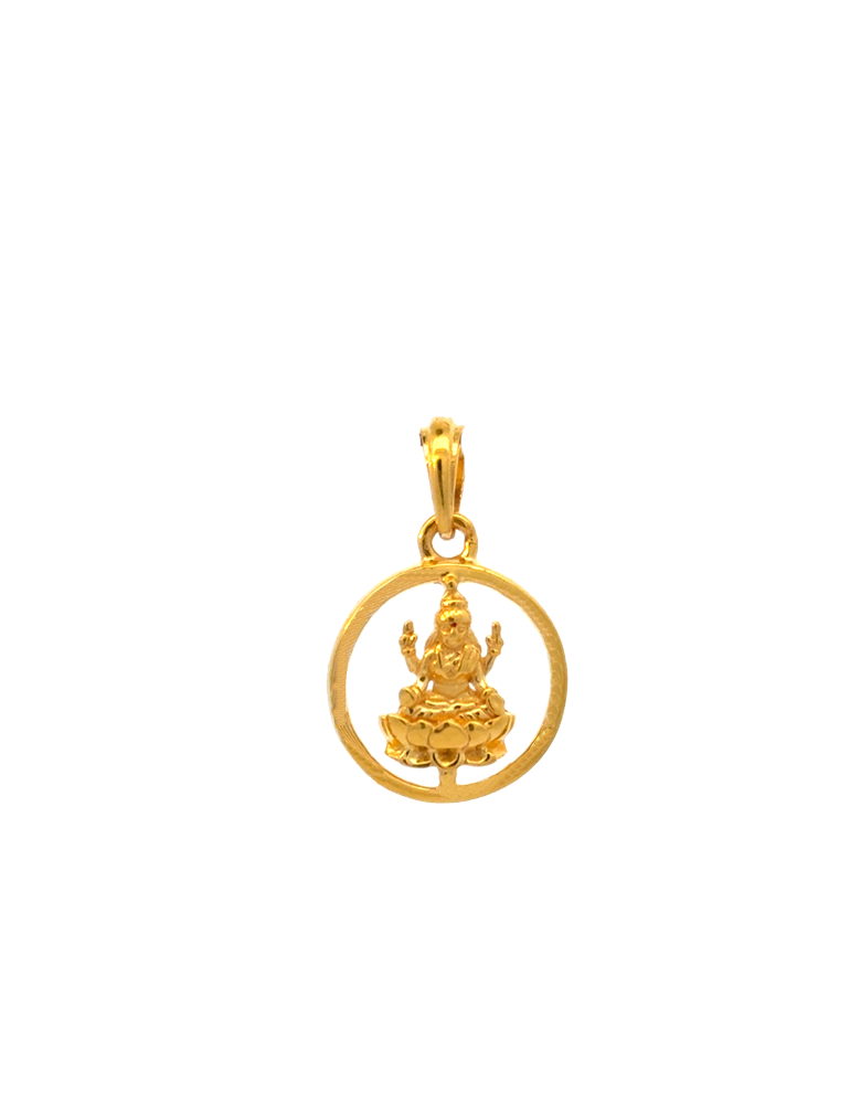 Lakshmi Devi Gold Pendant-22Karat