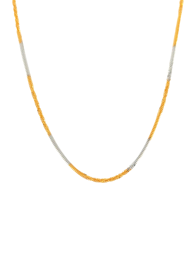 DuoTone Harmony Gold Chain - 22 karat