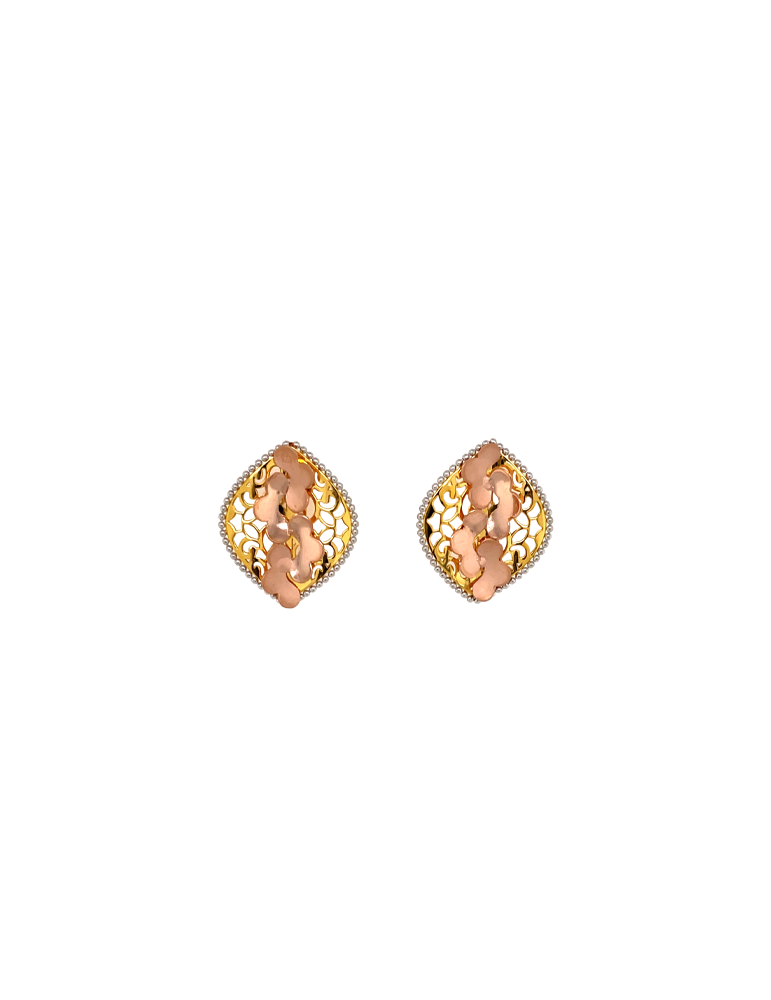 Gold Tow-tone Pendant Set with Earrings 22 Karat