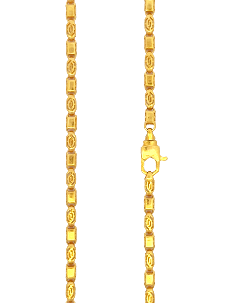Vedra Geolink Pattern Gold Chain - 22 karat