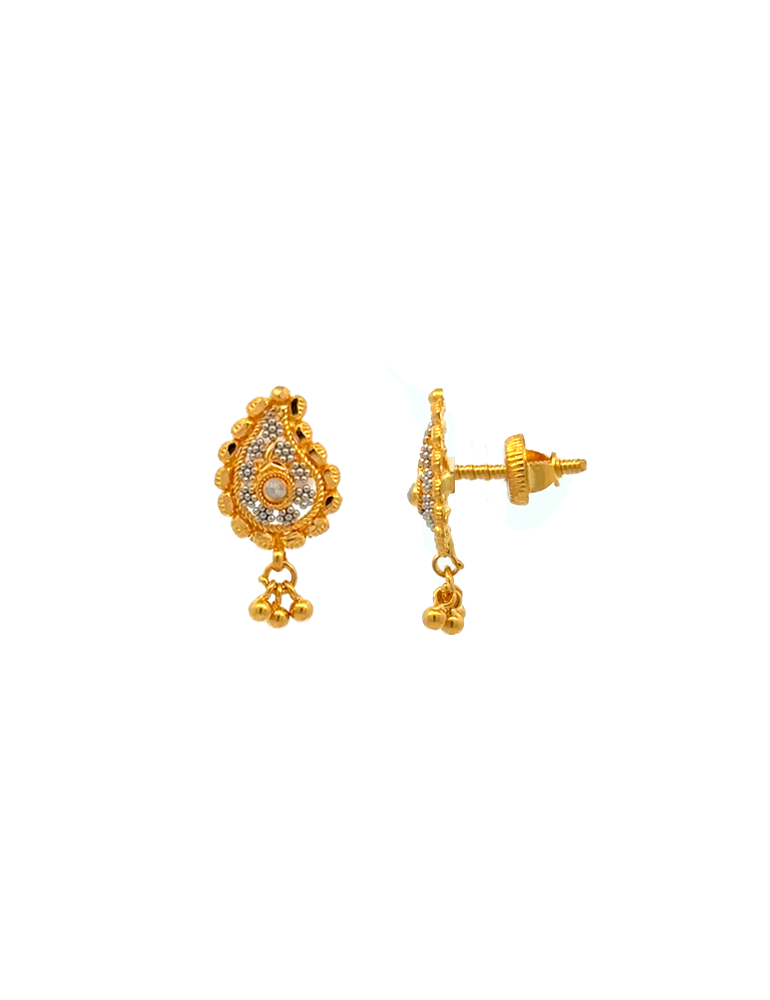 Gold Earrings - 22 Karat