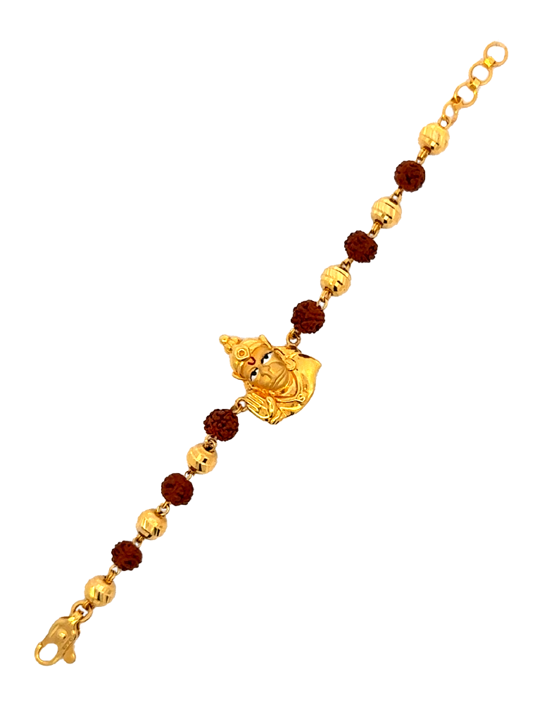 Gold Rudraksha Kids Bracelet 22 Kt