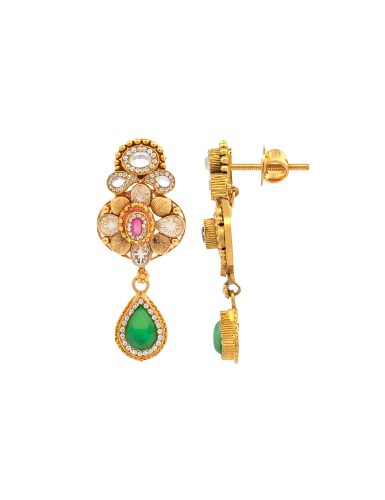 Aarunya Gem Blossom Cascade - 22 Karat