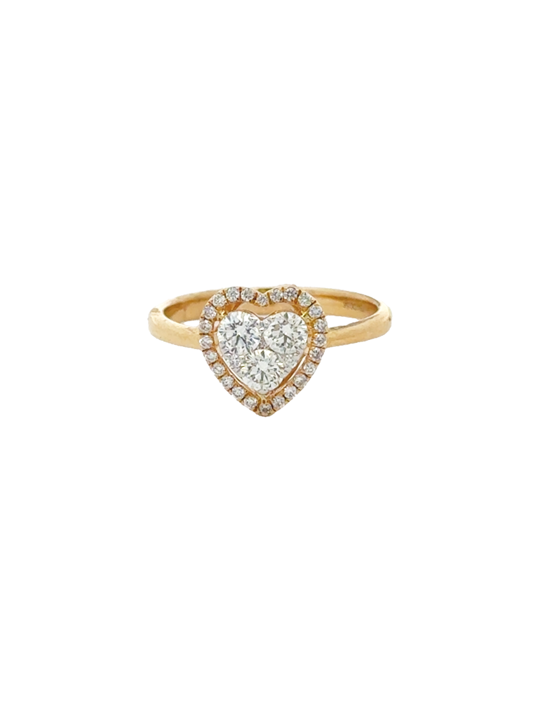 Diamond Yellow Gold Ring 18 karat