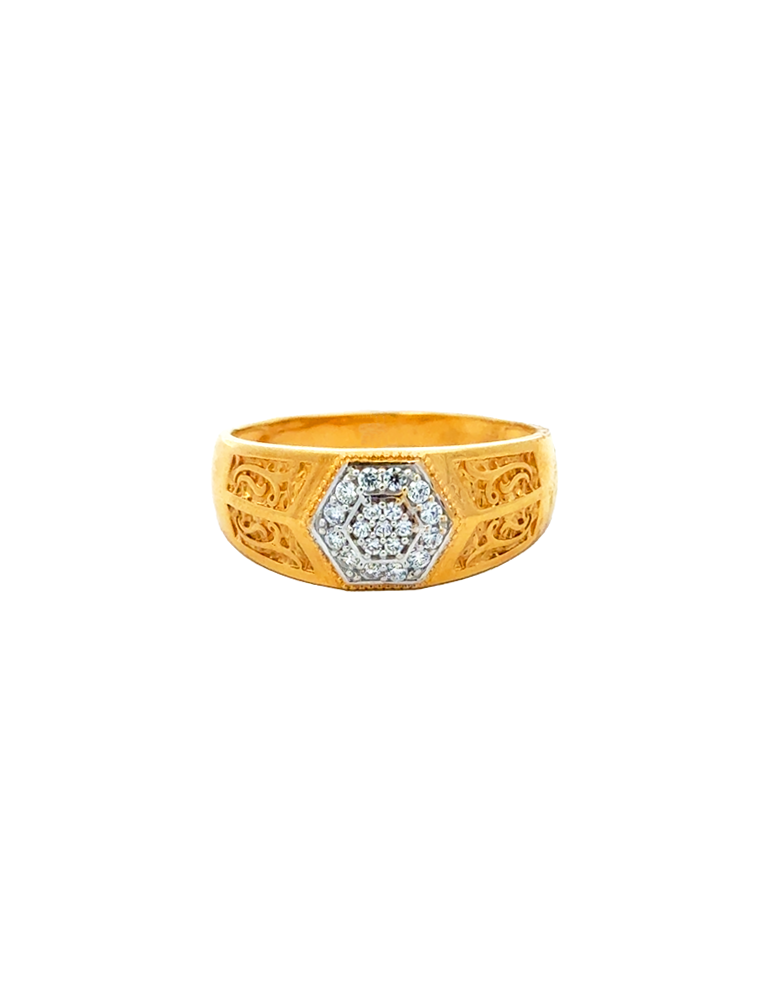 Gold Men's Ring 22 Karat