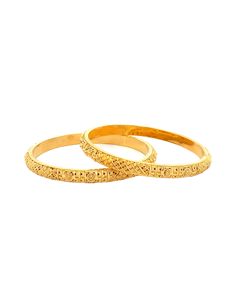 Chakra Weave Gold Kada 22 Karat - Set Of 2