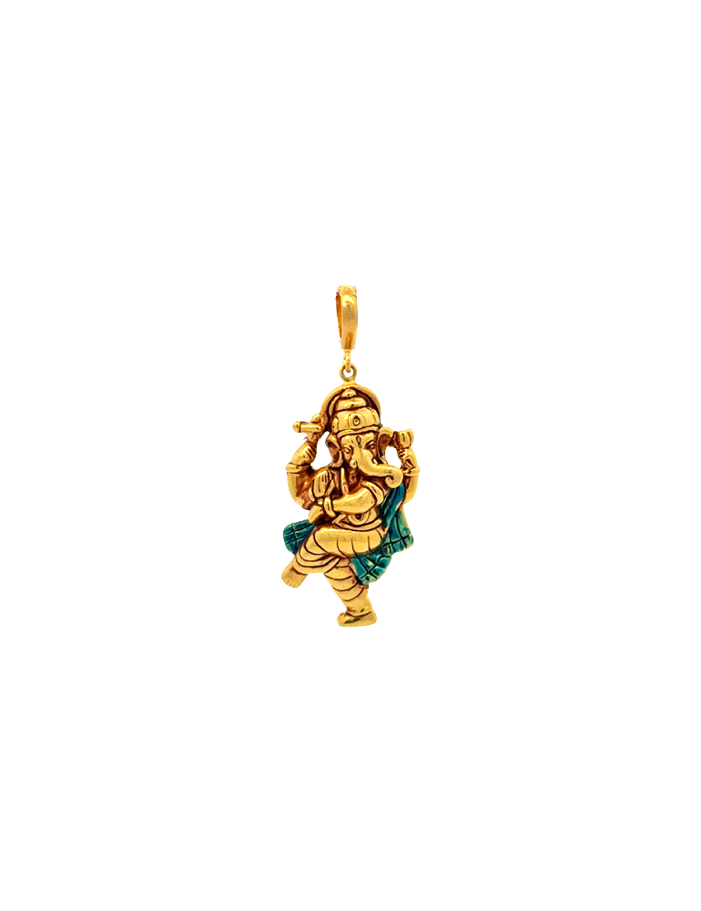 22 Karat Gold Ganesh Pendant