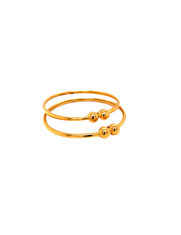 Gold Plain Bangles 22 Karat