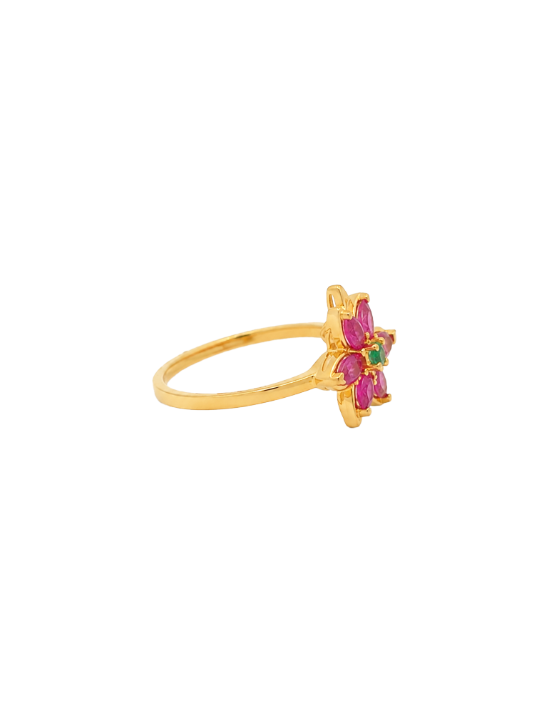 Gulnaar Panna Ring - 22 Karat
