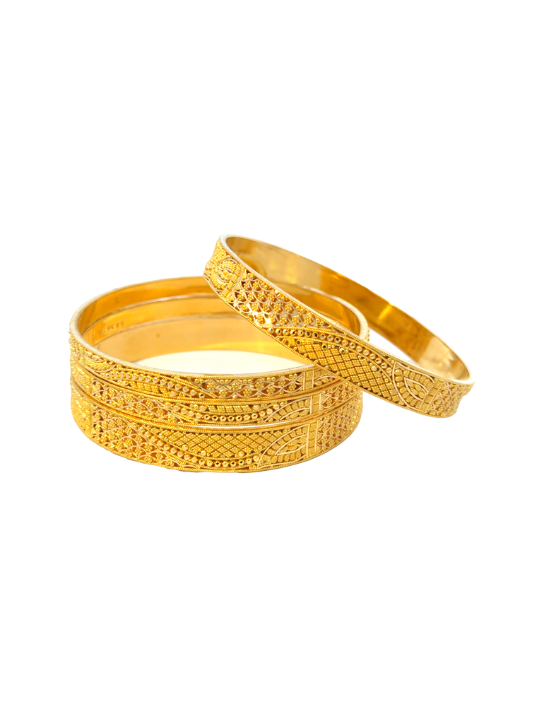 22 Kt Gold Bangles - Set of 4