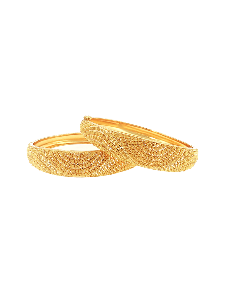 Meghrekha Gold Bangles 22K - Set of 2