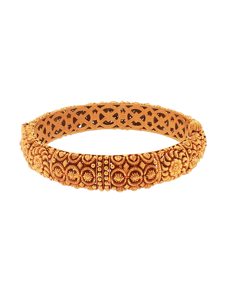 Kesar Bagh Gold Bangle Pair 22K - Set of 2