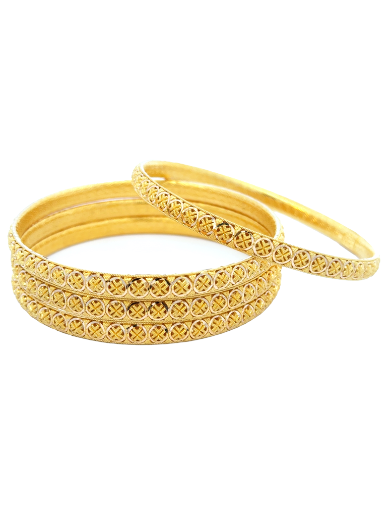 22 Kt Gold Bangles - Set of 4