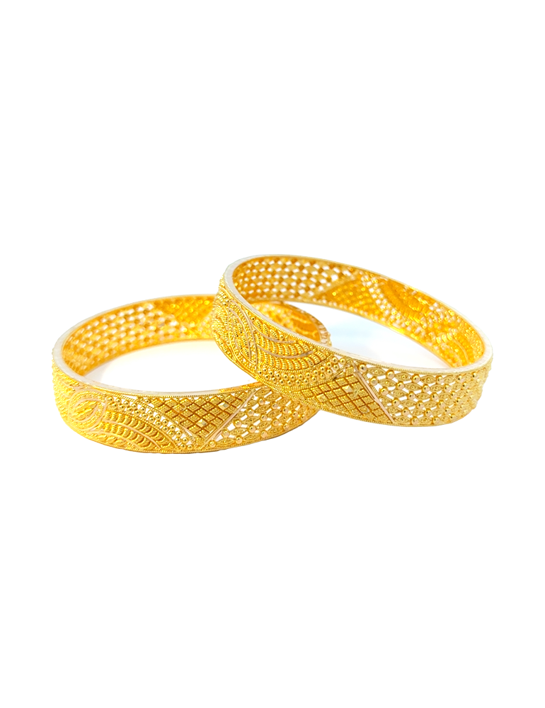 22 Kt Gold Bangles - Set of 2