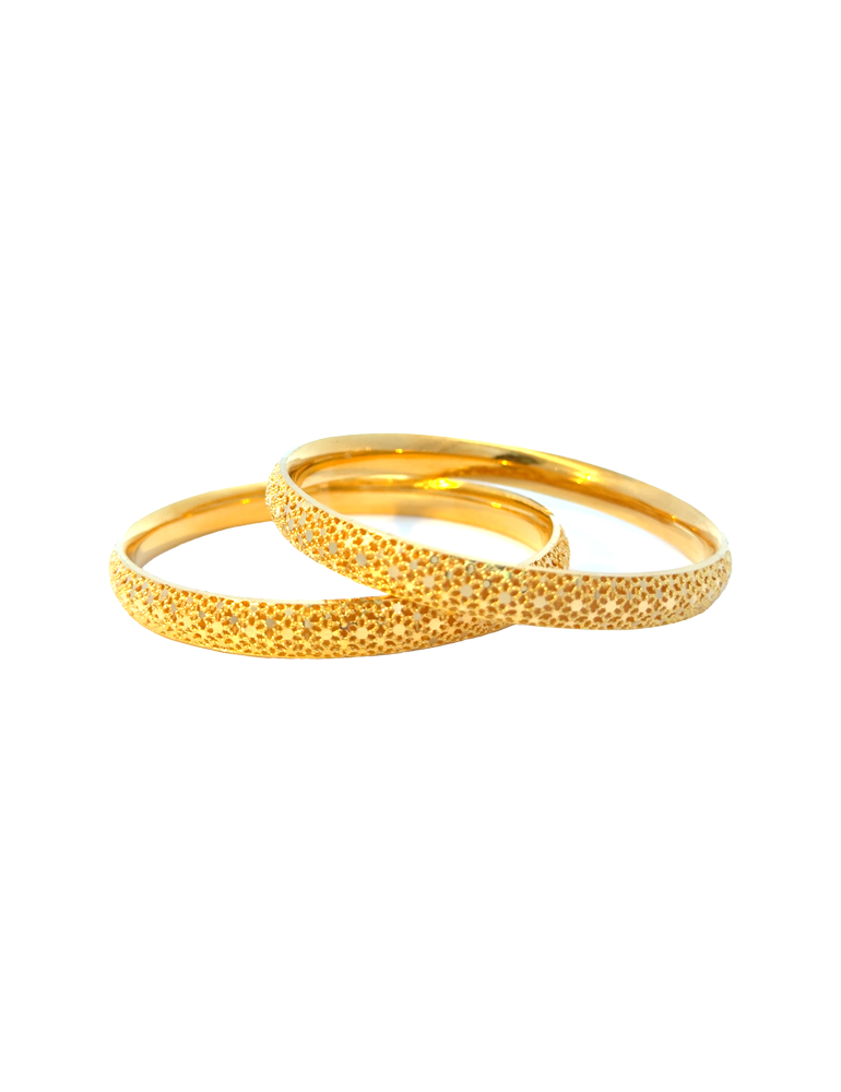 22 Kt Gold Bangles - Set of 2