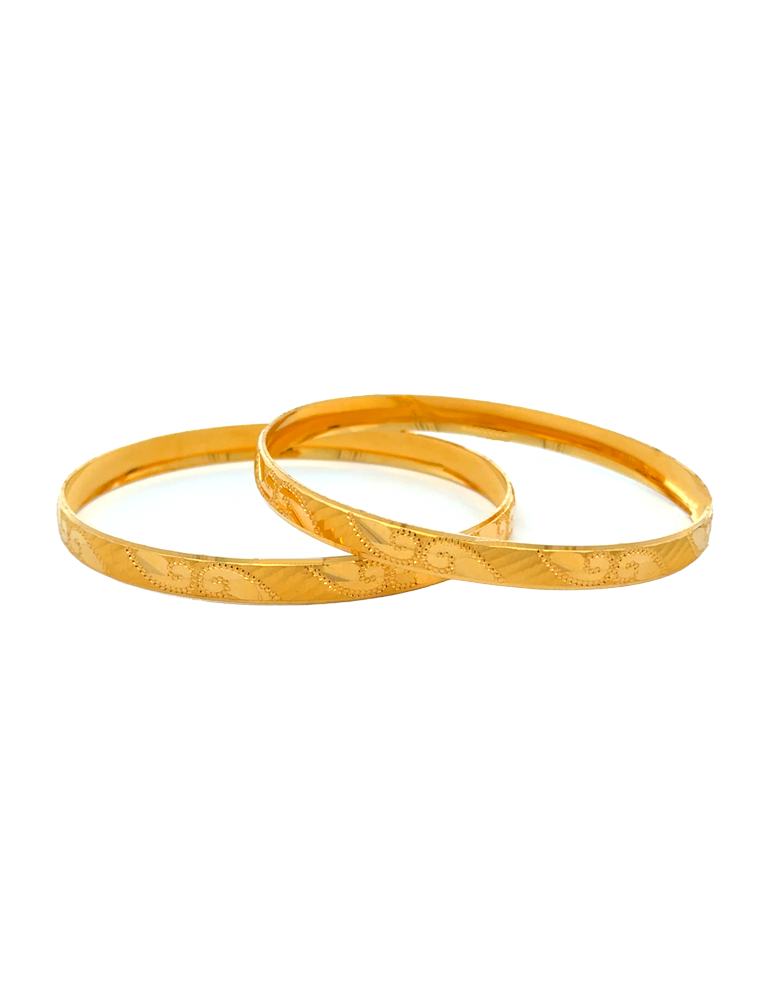 Gold Bangles 22kt - Set of 2