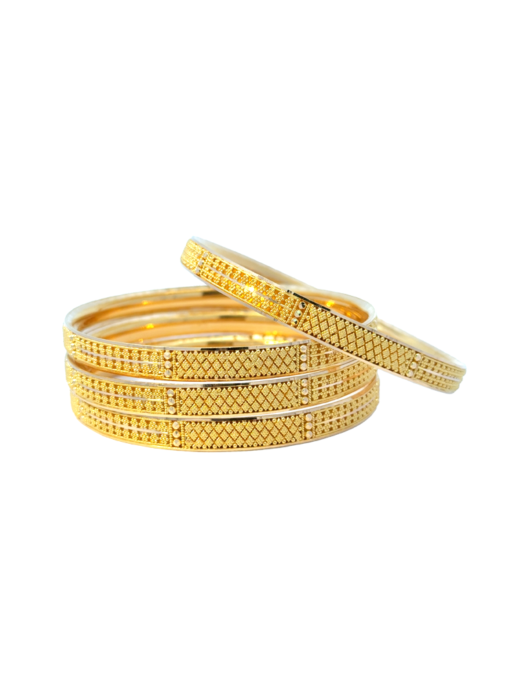 22 Kt Gold Bangles - Set of 6