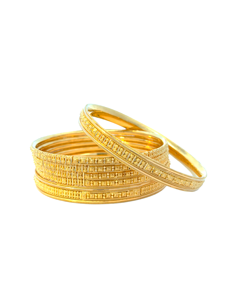 22 Kt Gold Bangles - Set of 6