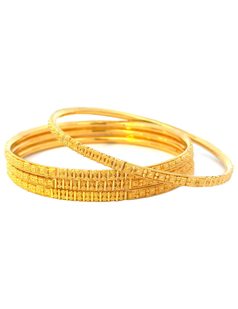 22 Kt Gold Bangles - Set of 6
