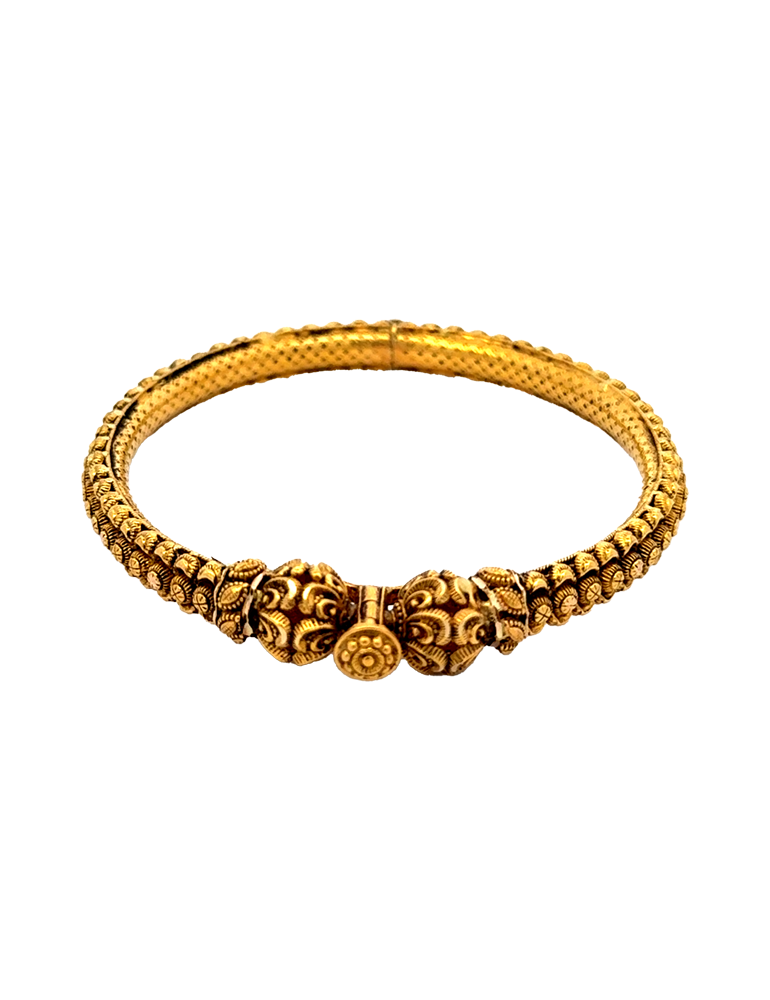 22 Kt Gold Antique Bangles - Set of 2