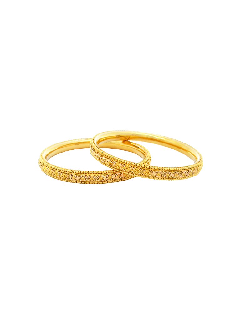 Gold Bangles 22kt - Set of 4