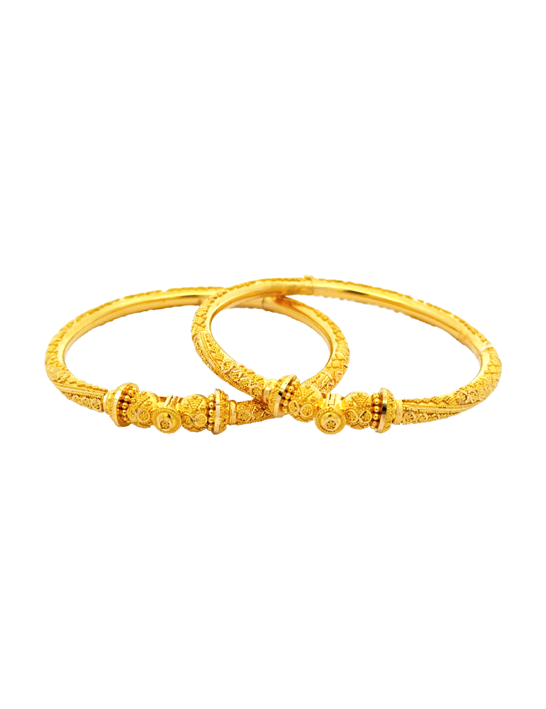 Gold Bangles 22kt - Set of 2