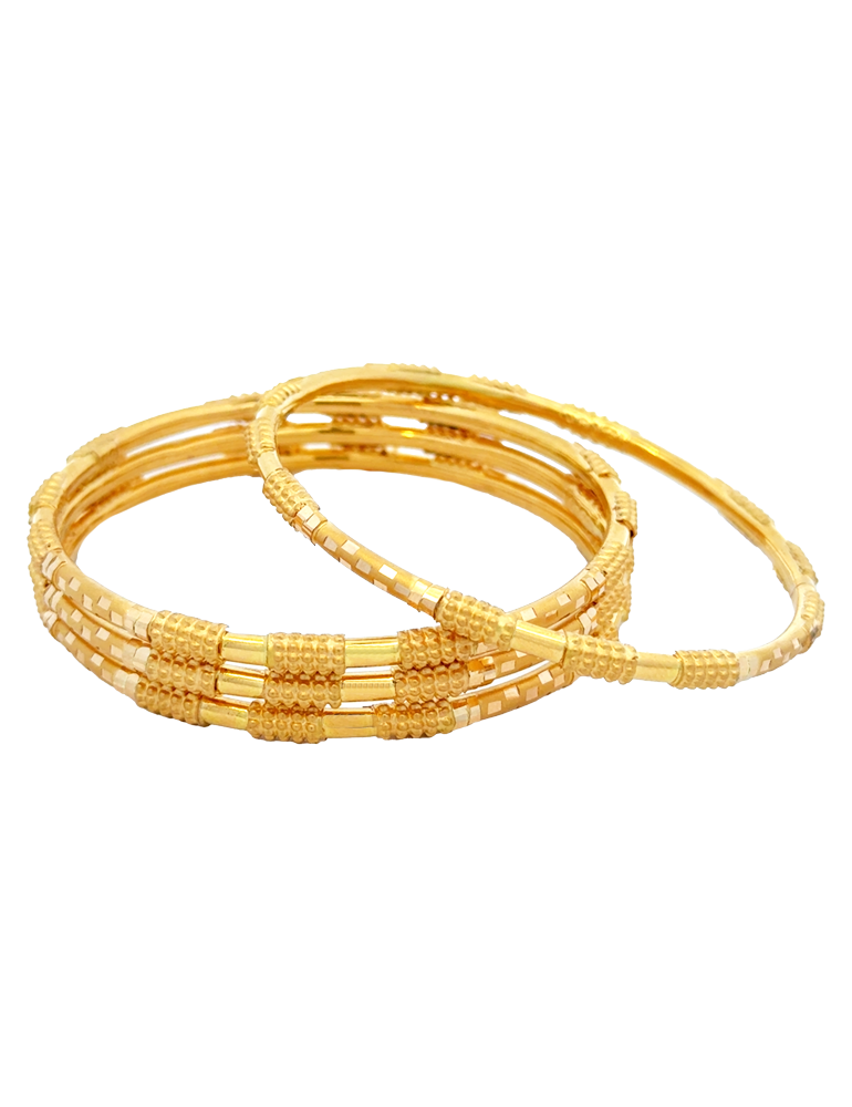 Gold Bangles 22Kt - Set of 4