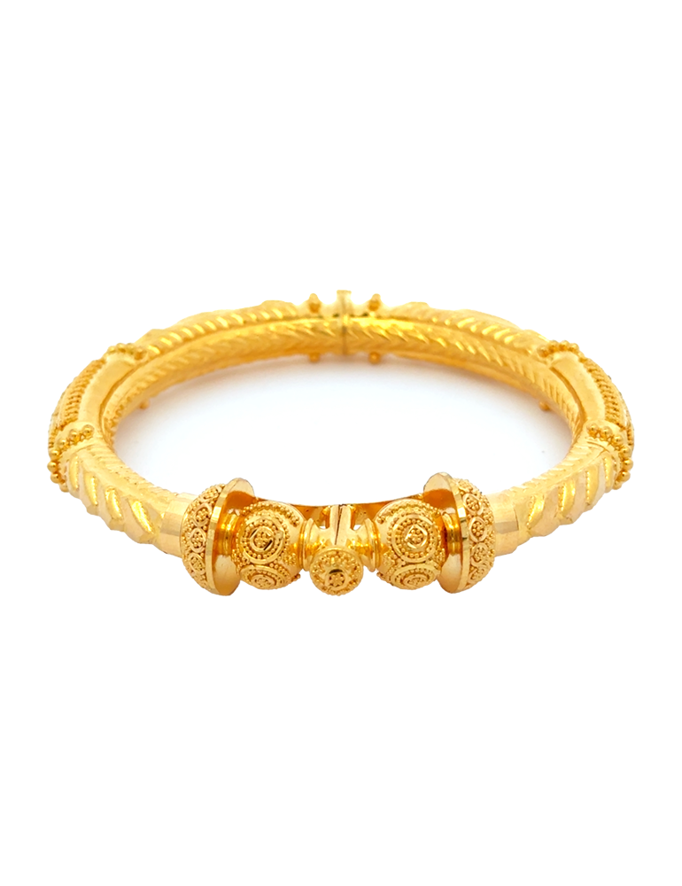Gold Bangles 22kt-Set Of 2