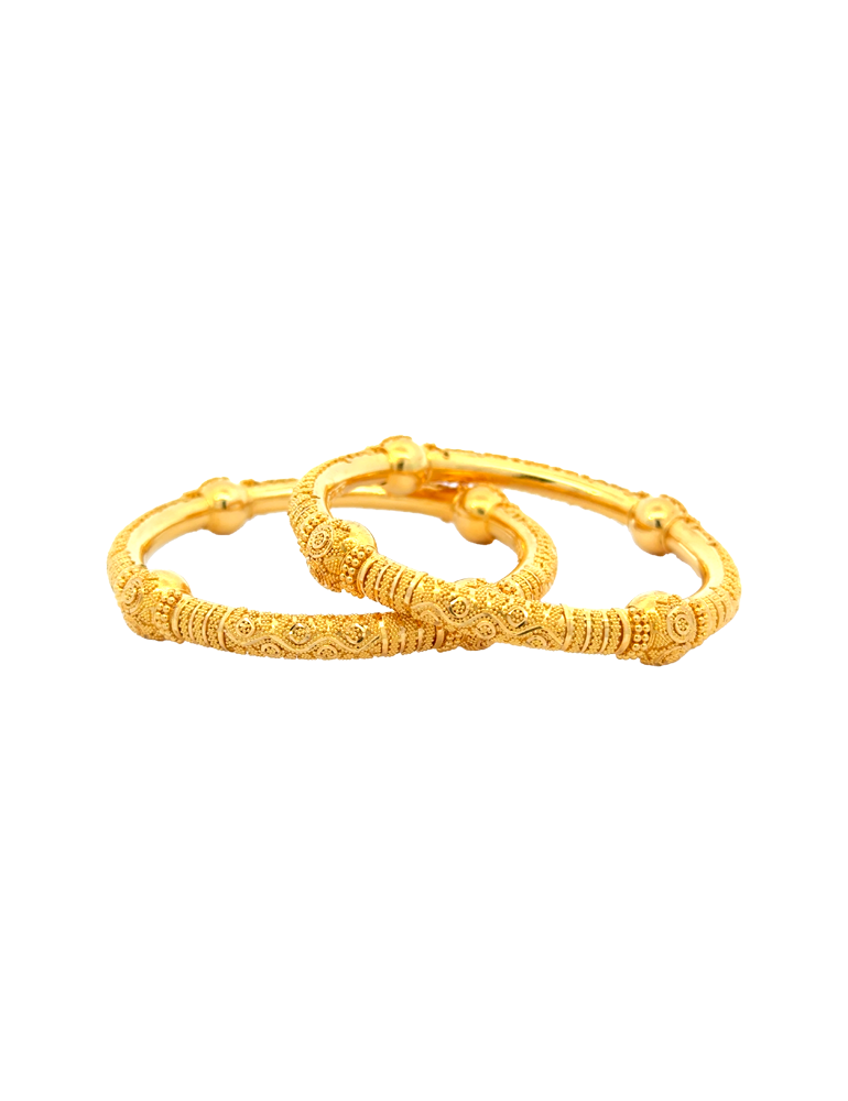 Gold Bangles 22kt - Set of 4