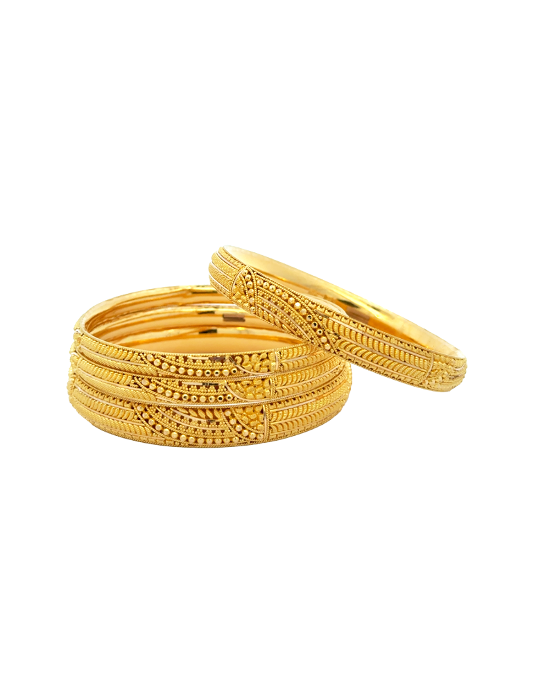 Gold Bangles 22Kt- Set Of 6
