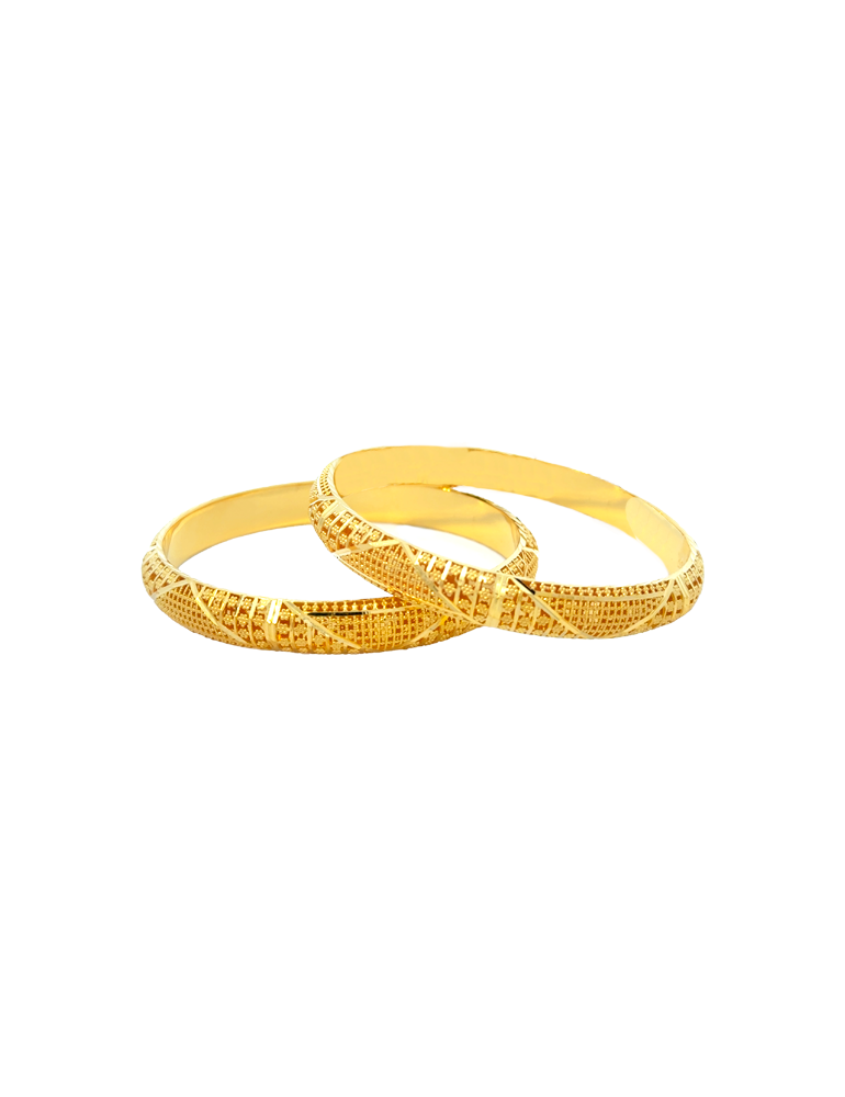 Gold Bangles 22kt - Set of 6