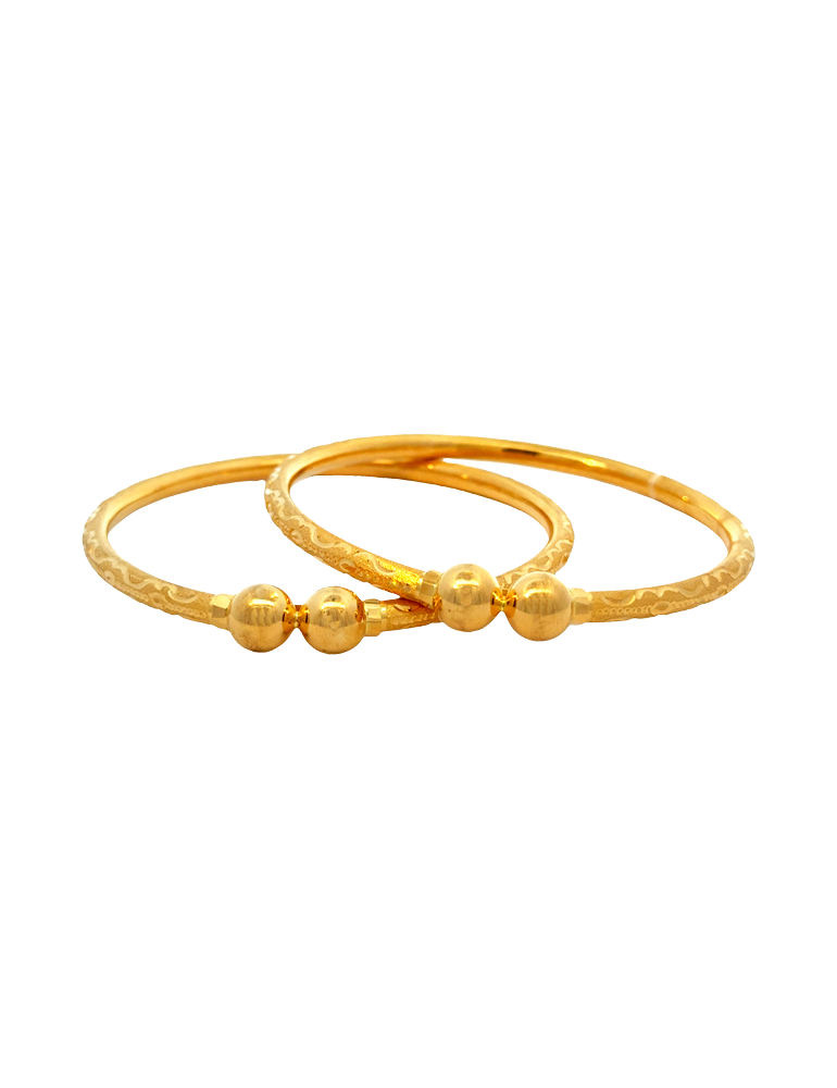 Matt Gold Bangles 22kt - Set of 2