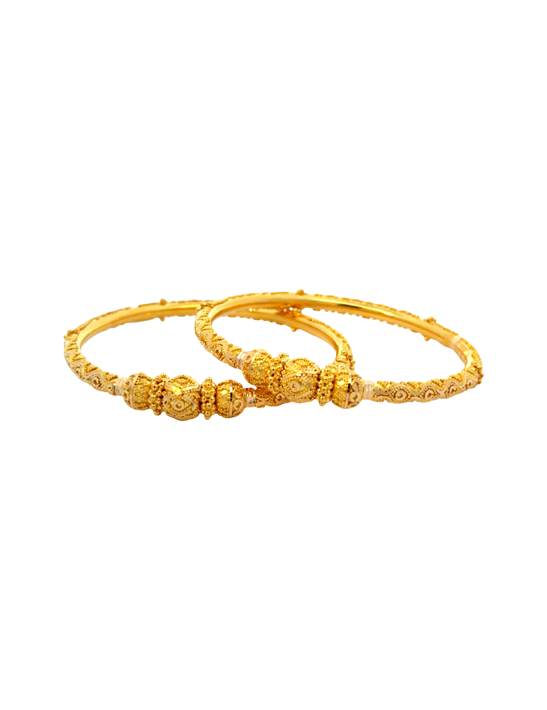 Gold Bangles 22kt - Set of 2