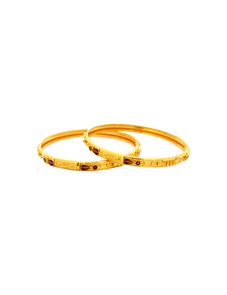Gold Bangles 22kt - Set of 4