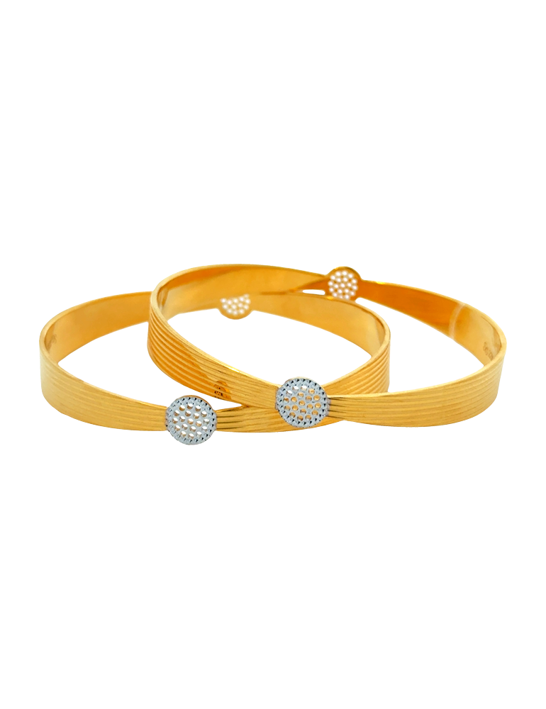 Gold Bangles 22kt - Set of 2