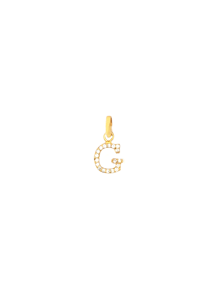 Initial 'G' Gold Pendant - 22 Karat