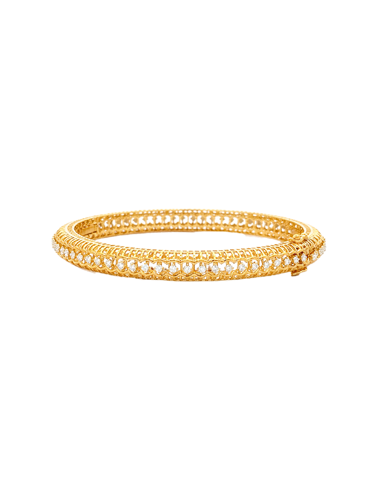 Celestia Diamond Filigree Bangles - 18 Karat