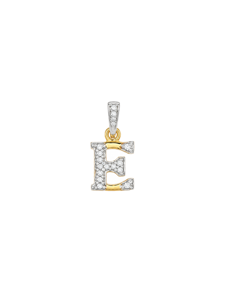 Initial 'E' Gold Pendant - 22 Karat