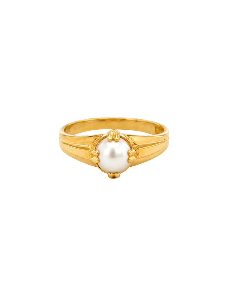 Elara Pearl Whisper Ring - 22 Karat