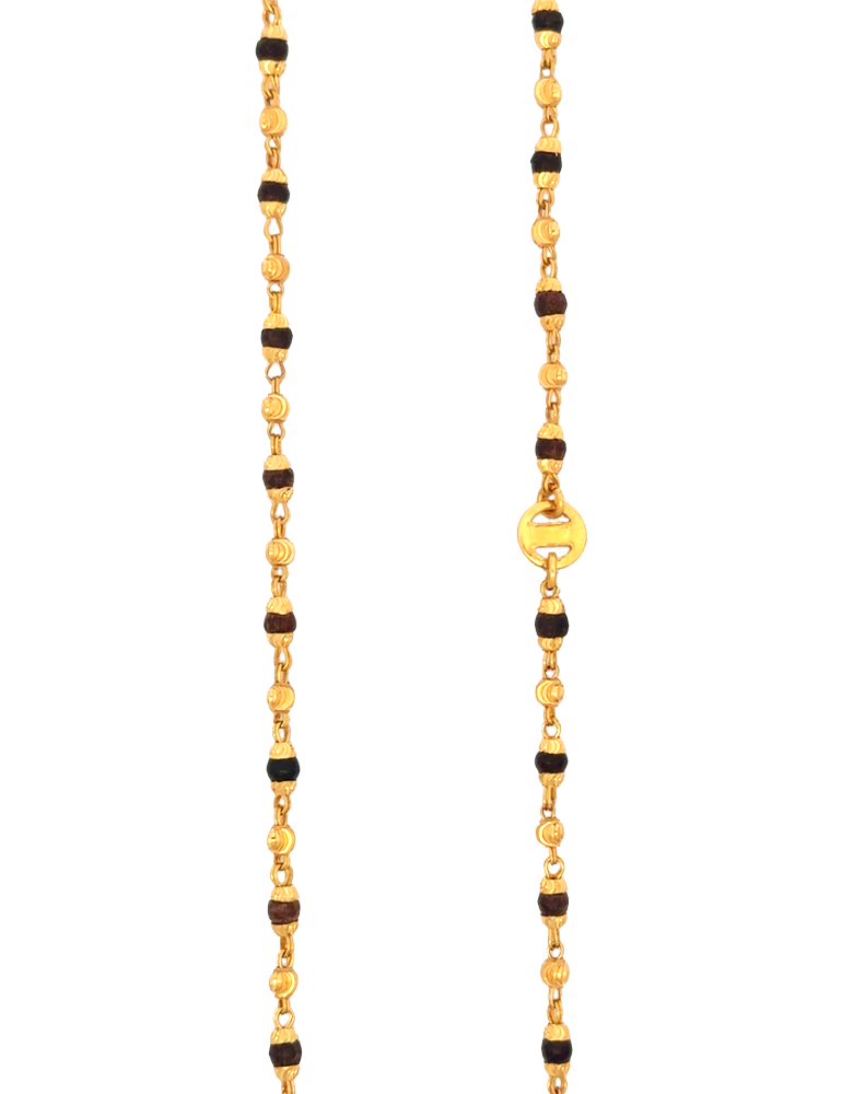 Reva Beaded Tulsi Mala - 22 Karat