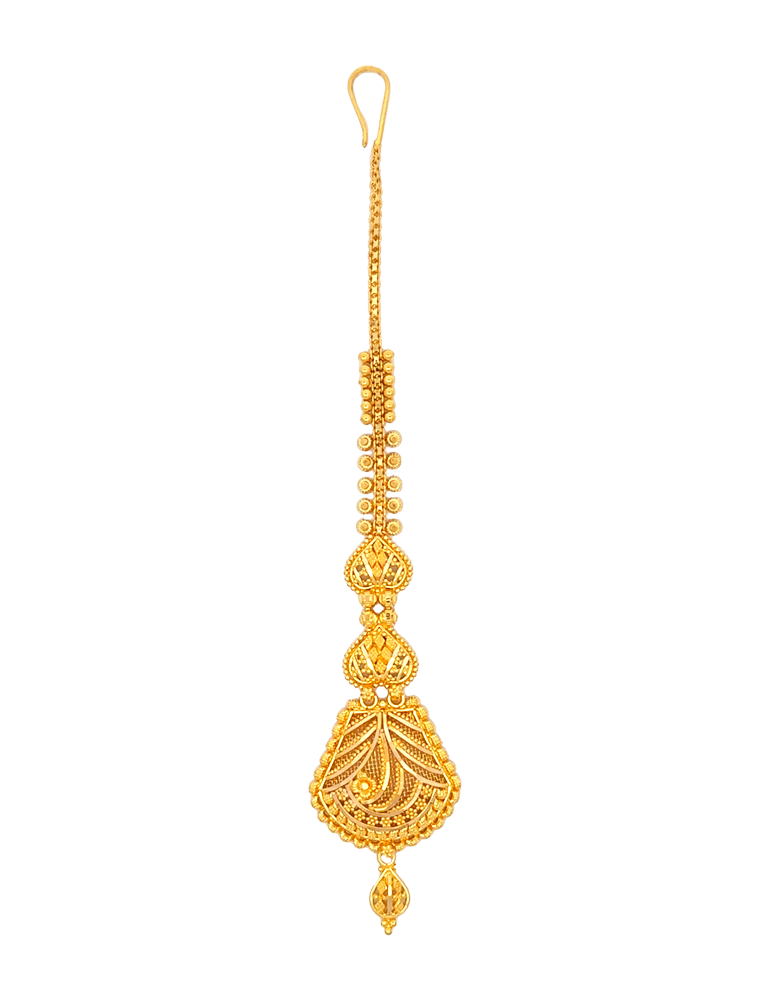 Paisley Grace Maang Tikka - 22 karat