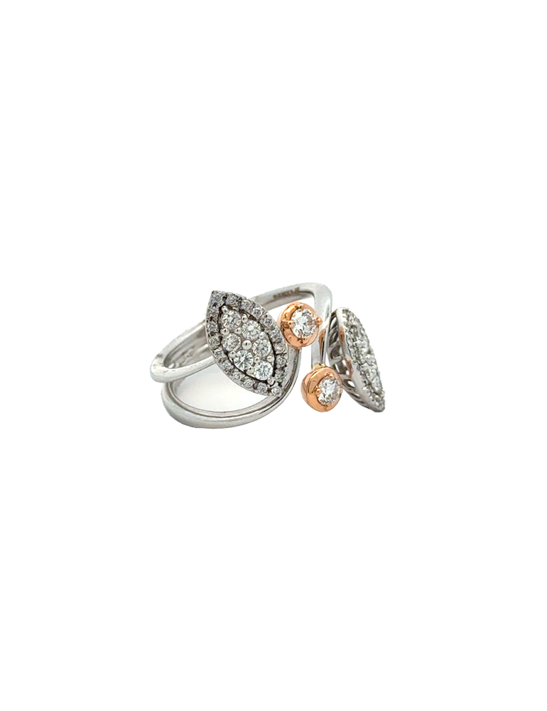 Lady's Rosé 18 Karat Cluster Fashion Ring